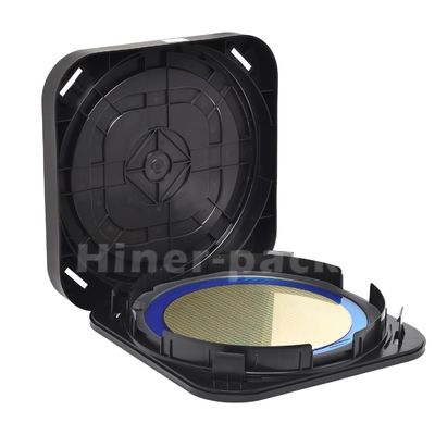 Hình ngang 300mm Wafer Carrier Canisters Box dẫn điện vật liệu PP màu đen
