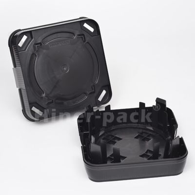 Công suất 25 chiếc Hộp đóng gói wafer bán dẫn màu đen PP dẫn điện ngang Wafer Shipper