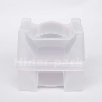 Vật liệu PP minh bạch Hình dọc cầm Wafer 8' 'Wafer hộp vận chuyển cho Silicon Wafer